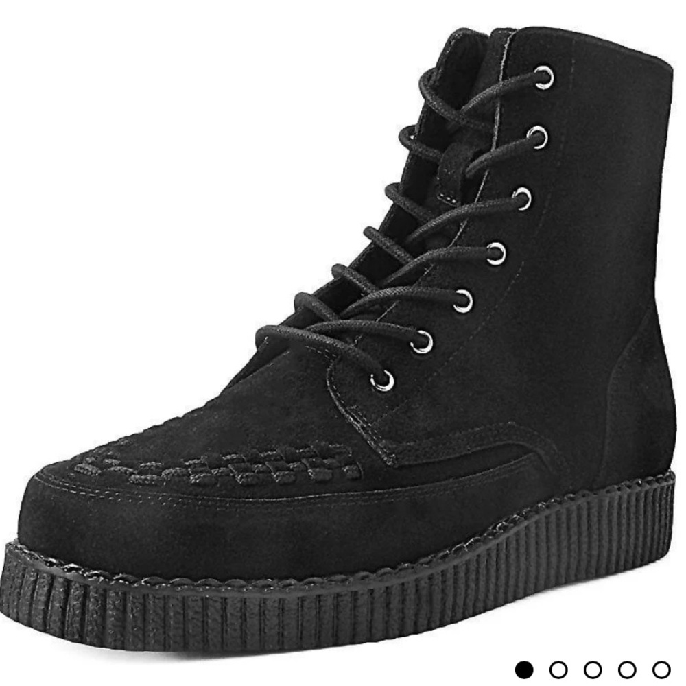 T.U.K Black Suede 7-Eye Viva Low Boot